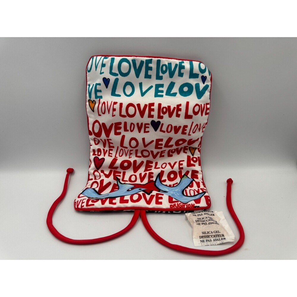 BRIGHTON Love Dove Jewelry Roll Travel Pouch 4 Zip Pockets Ring Holder